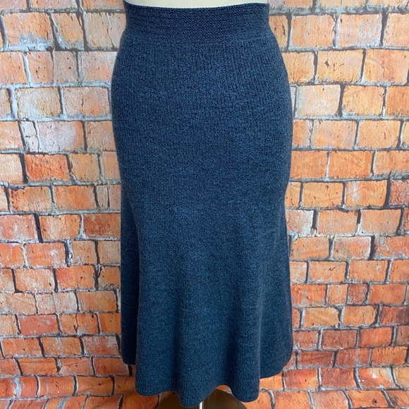 Uniqlo Dresses & Skirts - Uniqlo Blue Knit Wool Blend Sweater Skirt